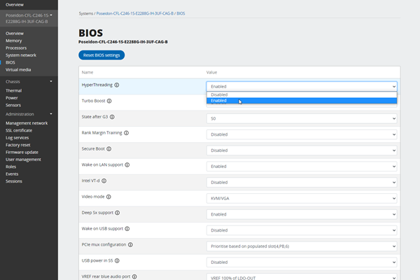 Bios Settings